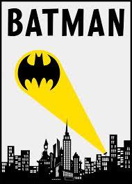 Batman Logo Over Gotham City Poster