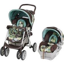 Blue Brown And Green Baby Carseat And