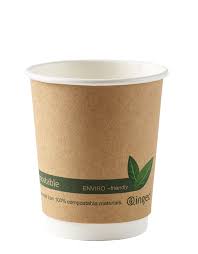 8oz Kraft Compostable Double Wall Cups