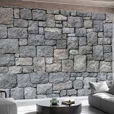 Grey Stone Wall Stone Wall Wall Wallpaper