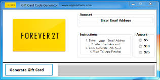 Check spelling or type a new query. Forever 21 Gift Card Generator Forever 21 Gift Card Gift Card Generator Free Gift Card Generator