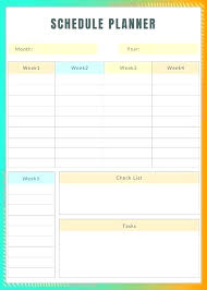 Sample Weekly Schedule Template 8 Weekly Agenda Templates