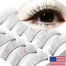 10 pairs soft natural cross eye lashes