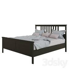 ikea hemnes bed black 2 bed 3d models