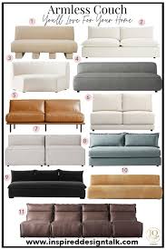 Armless Couch Styles Top 11 Picks 2024