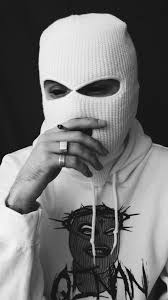 A collection of the top 25 ski mask the slump god wallpapers and backgrounds available for download for free. White Balaclava Fit Black And White Picture Wall Black And White Aesthetic Bad Boy Aesthetic