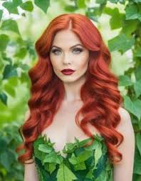 woman poison ivy costume face swap