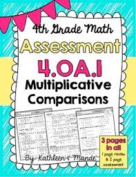 4 Oa 1 Assessment Multiplicative Comparisons