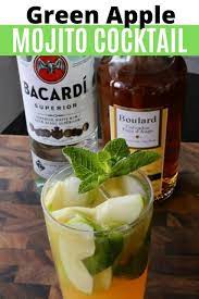 green apple mojito tail drink