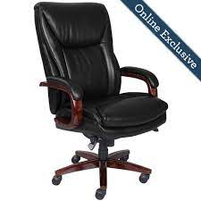 Computer desk measures 57 inches high, 54 inches long and 24 inches wide. Edmonton Big Tall Executive Office Chair Black La Z Boy
