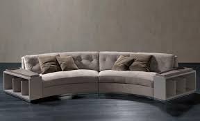 semi circular sofa in leather circus