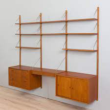 Danish Mid Century Teak Wall Unit By