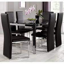 Dining chairs don't just have to look good, but should feel good, too. Tempo Black Dining Table With Black Chairs Fads