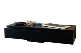 Black Mini Shelf With Drawer 40x15x8cm