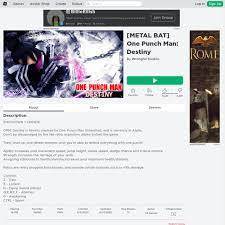 One punch man destiny codes : Onepunchmandestinyrobloxcodes Wiki One Punch Man Destiny