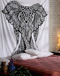 Buy Black And White Elephant Print