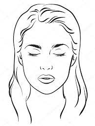 closed eyes face chart makeup artist