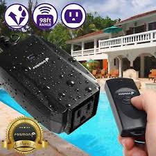 Waterproof Outdoor Led Light Wireless Remote Control Outlet Power Switch Plug In 879561264783 Ebay