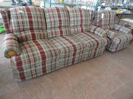 matching recliner sofa and rocker plaid
