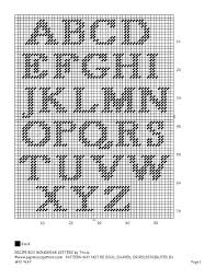 Initials Capital Letters Alphabet Chart Plastic Canvas