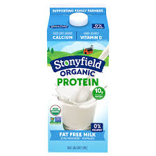 stonyfield fat free milk organic
