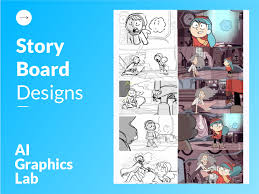 detailed storyboard in multiple frames