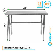 kitchen utility table metal prep table