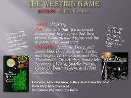 ppt the westing game author ellen