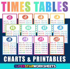 times table charts superstar worksheets