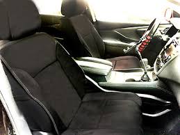 2 Black Pu Leather Suede Car Seats