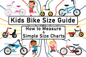 kids bike size guide boys girls