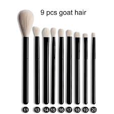 ovw 9pcs white goat hair makeup