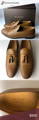 Gucci Patmos Cuir Beige Leather Loafers 8 5g New Never Worn