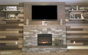 Faux Fireplace And Accent Wall