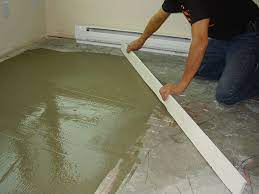 how to level a concrete floor that