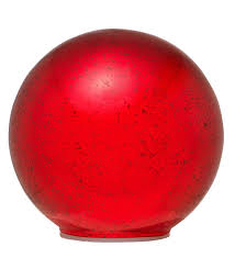 Glass Ball Lights Set Of 3 Red