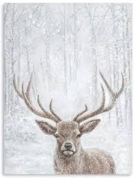 b blingbling deer wall art canvas