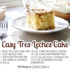 easy tres leches cake with cake mix