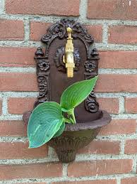 Cast Iron Wall Fountain With Tap Wall