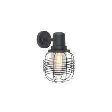 country wall light black ip44