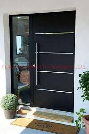 Iron Pivot Door With Glass Panel