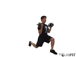 Lunge with Biceps Curl