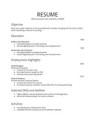 Good Simple Resume 39579 Ifest Info