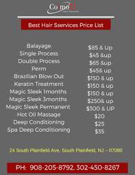 If you aren't feeling well, please reschedule your appointment. Best Hair Color Salon South Plainfield Nj Top 10 Hair Salons New Jersey Cool Hair Color Cool Hairstyles Hair Salon Price List
