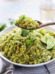 authentic arroz verde mexican green