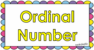 Teacher Fun Files Ordinal Number Flashcards