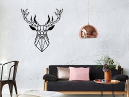 geometric deer metal wall art metal