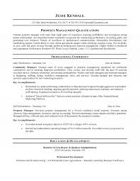 Property Manager Resume