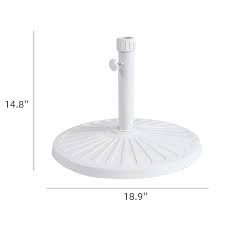 Round White Umbrella Base 40lb
