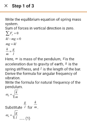 Solved Consider The Pendulum Of Example